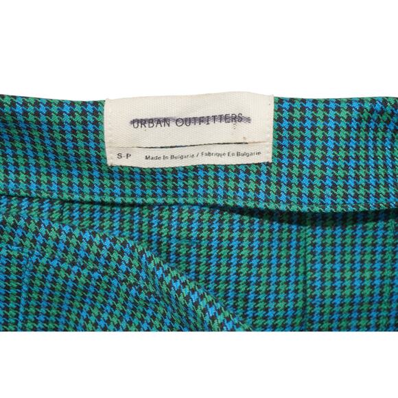Urban Outfitters Green Blue Houndstooth Mini Skirt Size S - Picture 5 of 6